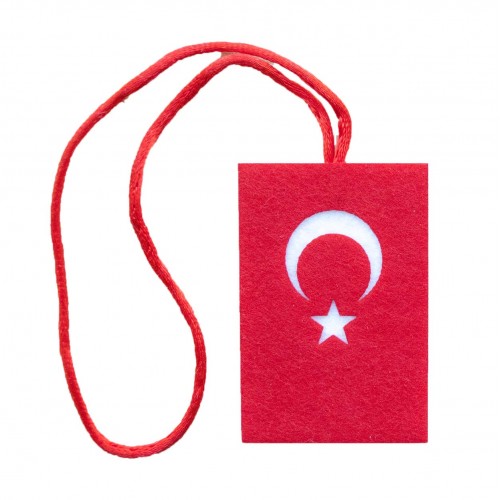 Keçe 6 cm Askılı Türkiye Bayrağı Süsü 5 Adet, Keçeden Bayrak Figürü