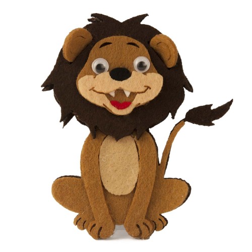Keçe 10 cm Aslan Figürü 3 Adet, Keçeden Aslan Süsü