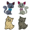 Keçeden 6 cm Kedi Süsleri 4 Adet, Keçeden Kedi Figürleri