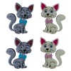 Keçeden 6 cm Uzun Kuyruklu Kedi Figürleri 6 Adet