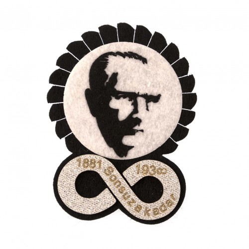 Keçeden Atatürk 10 Kasım Rozeti 3 Adet