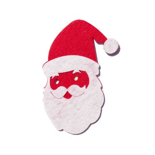 Keçeden 10 cm Noel Baba Süsü 5 Adet, Keçe Yılbaşı Süsü