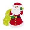 Keçeden 11 cm Hediye Çuvallı Noel Baba Süsü, Keçeden Yılbaşı Süsü