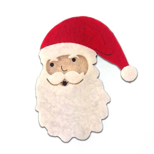 Keçe 6 cm Noel Baba Süsü 5 Adet, Keçeden Noel Baba Figürü