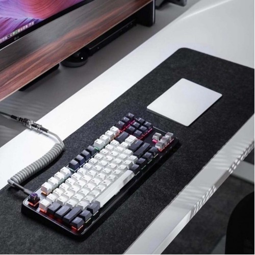 Ofis, Oyuncu ve Çalışma Masası İçin Keçeden Masa ve Mouse Matı Pad 40x160 cm (Gri, Koyu Gri, Pembe ve Kırmızı Renk Seçeneği)