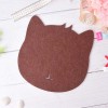 Keçe Mouse Pad, Keçeden Kedi Figürlü Sevimli Mouse Pad (Renk Seçmeli)