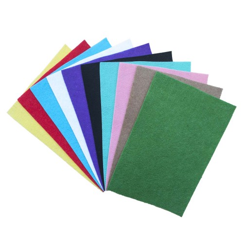 10 Adet 50x70 cm İnce Keçe Paketi Karışık Renkler