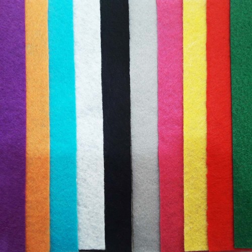 10 Adet Seçili Renklerde 25x25 cm İnce Keçe Paketi