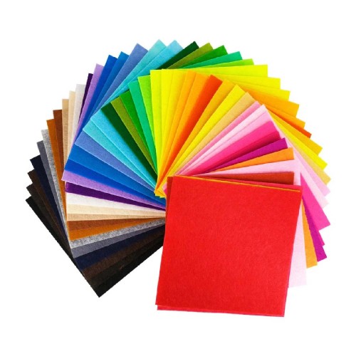 10 Adet 25x25 cm İnce Keçe Paketi Karışık Renkler