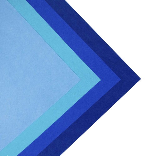 İnce Yumuşak Keçe 50x50 cm Mavi Tonlar 4 Renk