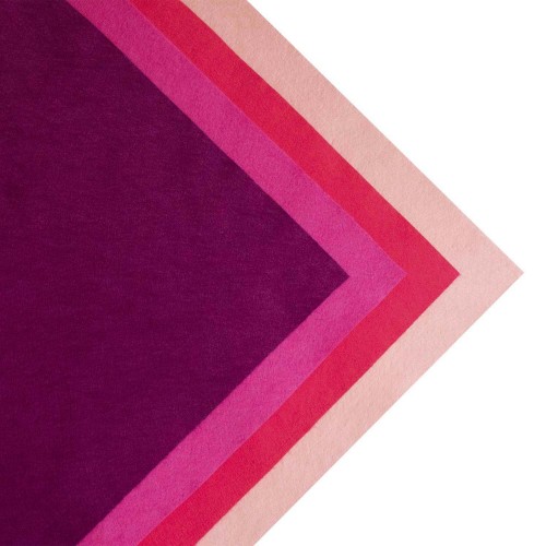 İnce Yumuşak Keçe 50x50 cm Pembe Tonlar 4 Renk