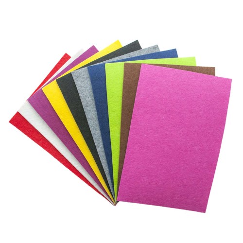 10 Adet 25x25 cm 2 mm Kalın Keçe Paketi (Karışık Renkler)