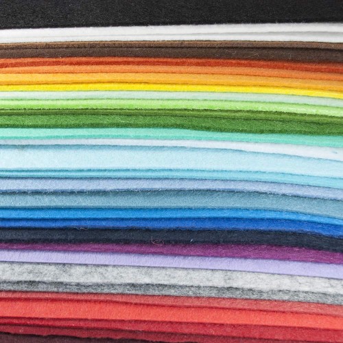 10 Adet Farklı Renklerde 25x25 cm Kalın Keçe Paketi